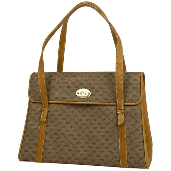 Gucci Micro GG Handbag Canvas Beige - Picture 1 of 6